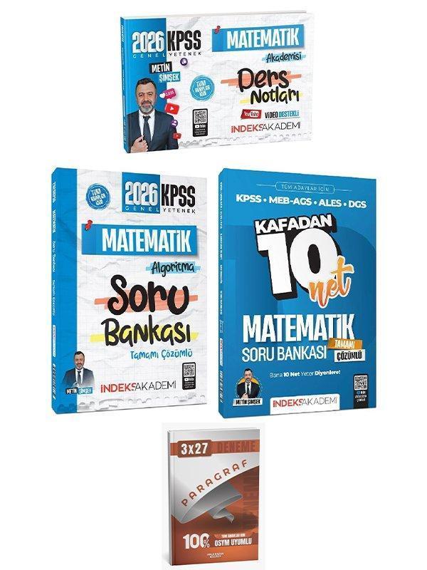 İndeks + Anla Kazan 2026 KPSS Matematik Akademisi Video Ders Notları + Soru Bankası 3 lü Set İndeks Akademi Yayıncılık - İndeks Akademi Yayıncılık - Image 1