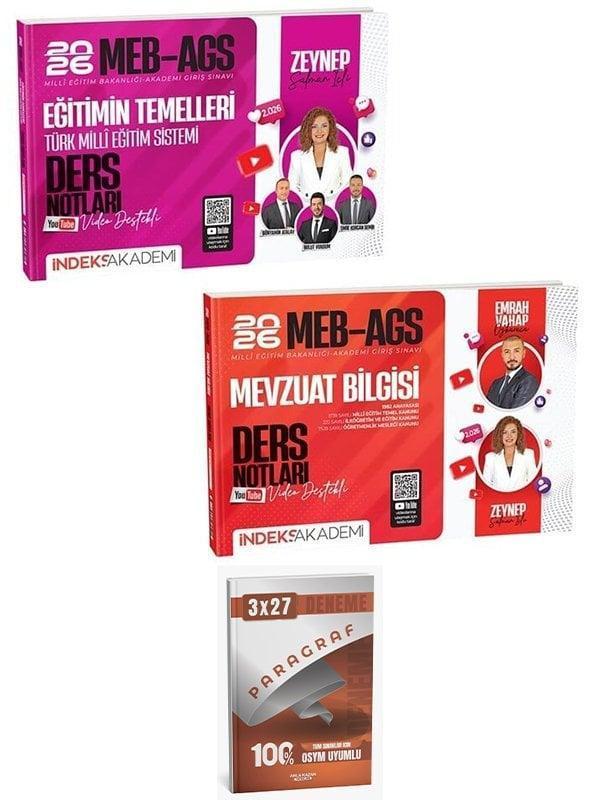 İndeks + Anla Kazan 2026 MEB-AGS Eğitimin Temelleri + Mevzuat Bilgisi Ders Notları 2 li Set İndeks Akademi Yayıncılık - İndeks Akademi Yayıncılık - Image 1