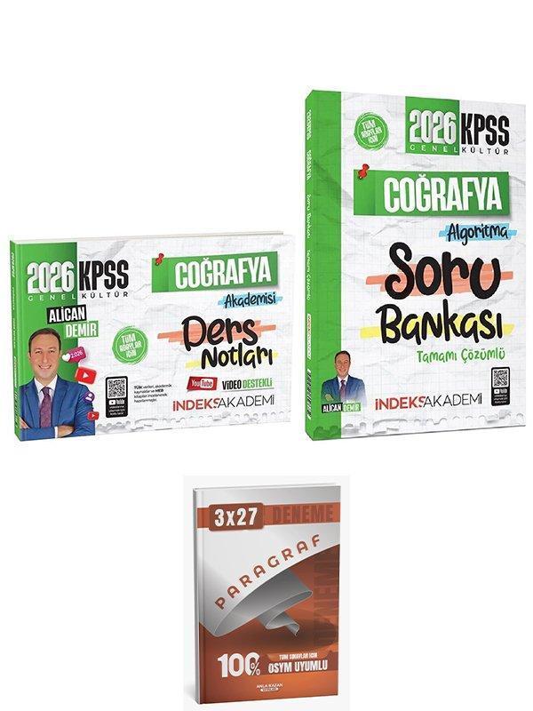 İndeks + Anla Kazan 2026 KPSS Coğrafya Akademisi Video Ders Notları + Soru Bankası 2 li Set İndeks Akademi Yayıncılık - İndeks Akademi Yayıncılık - Image 1