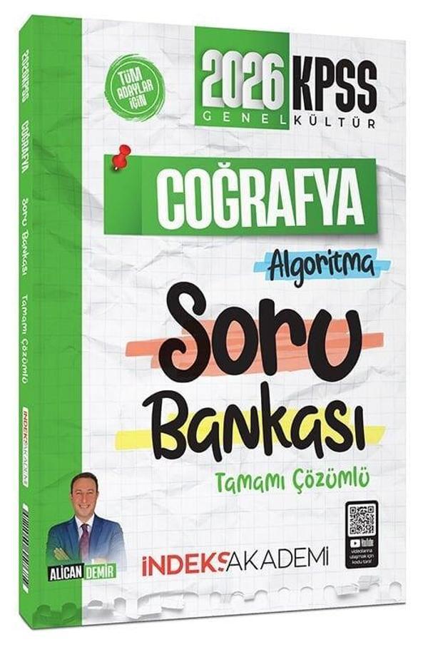 İndeks Akademi 2026 KPSS Coğrafya Algoritma Soru Bankası Çözümlü - Alican Demir İndeks Akademi Yayıncılık - İndeks Akademi Yayıncılık - Image 1