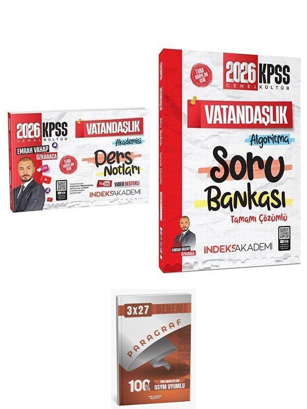 İndeks + Anla Kazan 2026 KPSS Vatandaşlık Akademisi Video Ders Notları + Soru Bankası 2 li Set İndeks Akademi Yayıncılık - İndeks Akademi Yayıncılık - Image 1