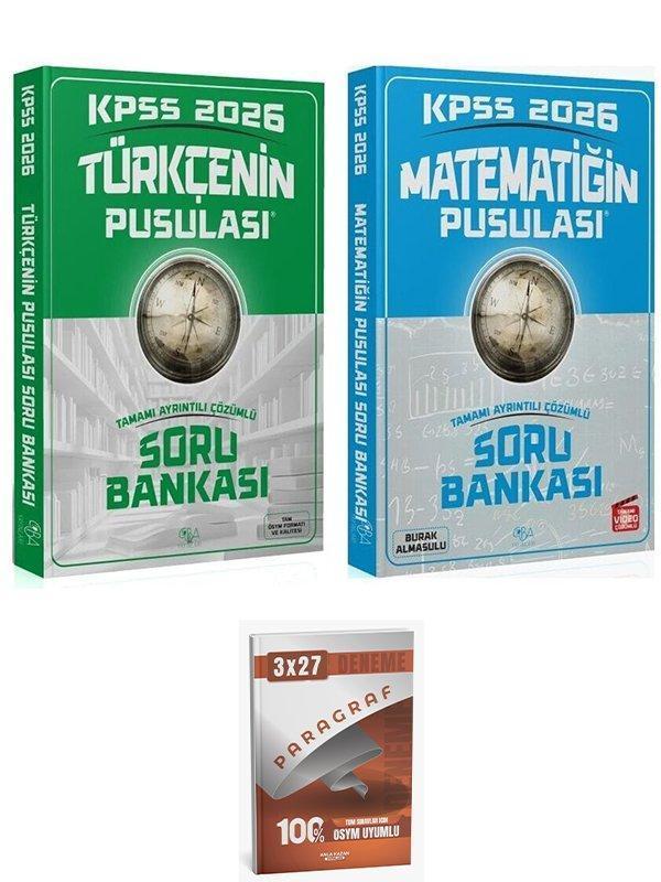 CBA + Anla Kazan 2026 KPSS Türkçe + Matematik Pusulası Soru Bankası 2 li Set CBA Yayınları - CBA Akademi Yayınları - Image 1