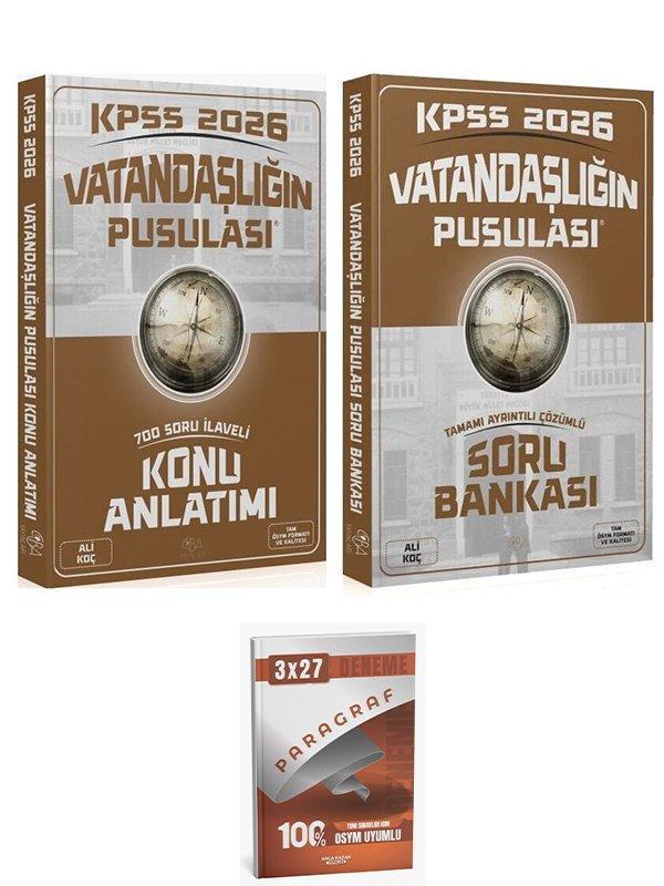 CBA + Anla Kazan 2026 KPSS Vatandaşlık Vatandaşlığın Pusulası Konu Anlatımı + Soru Bankası 2 li Set CBA Yayınları - CBA Akademi Yayınları - Image 1