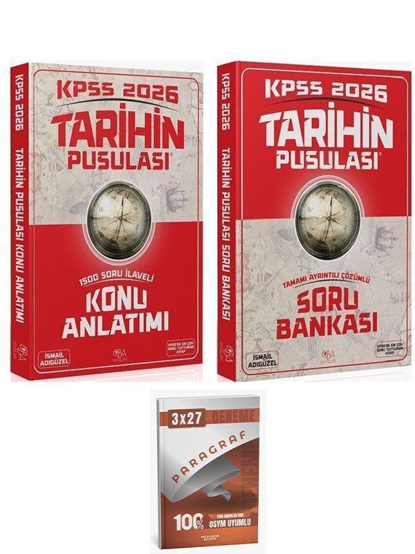 CBA + Anla Kazan 2026 KPSS Tarihin Pusulası Konu Anlatımı + Soru Bankası 2 li Set İsmail Adıgüzel CBA Yayınları - CBA Akademi Yayınları - Image 1