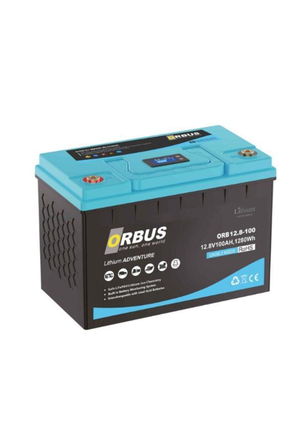 Orbus 12.8 V Volt 100 Ah Amper 1280 Wh Lityum Batarya Lifepo4 Lityum Akü - Image 1