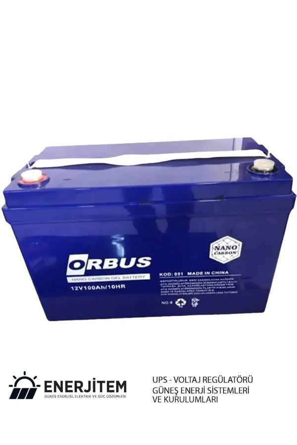 Orbus 12 V Volt 100 Ah A Amper Karbon Jel Akü Derin Döngü Orbus100Ars - Image 1