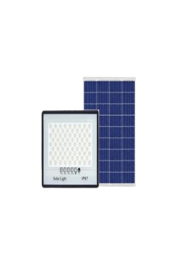 Lexron Solar Güneş Enerjili 100 Watt Kumandalı Led Aydınlatma Projektör - Image 1