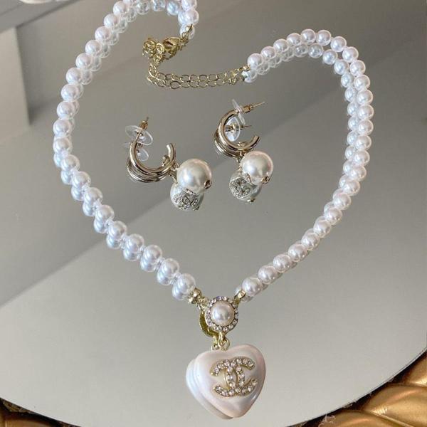 Kalp İncili Princess Gold Çelik Set  - Image 1