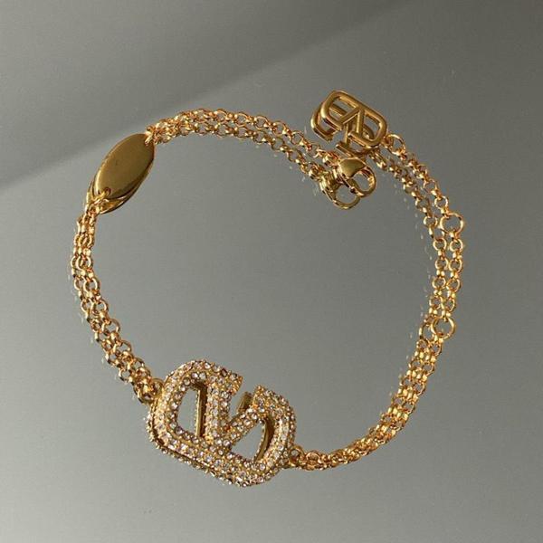 Zirkon Taşlı Gold Şık Çelik Bileklik - Image 1