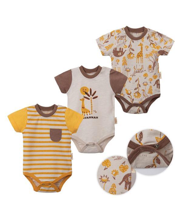 WILD KISA KOL ÜÇLÜ BODY SET Sarı - Image 1