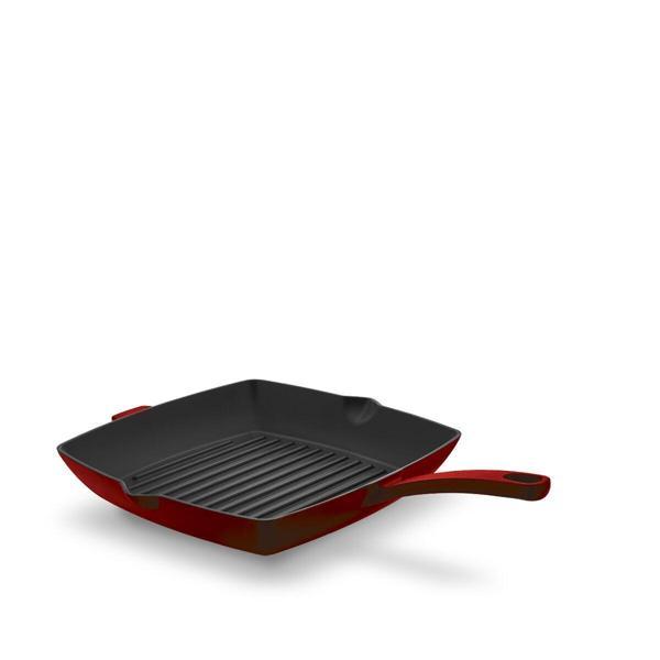 Korkmaz Casta Kırmızı Kare 30x30 cm Grill Döküm Tava A2848-1 - Image 1