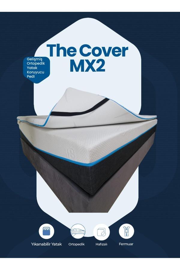 MEG'A Bedding Cover Mx2 Gelişmiş Ortopedik Soft Sünger Yatak Sertleştirici Yıkanabilir Fermuarlı Kılıf Yatak Pedi - Image 1