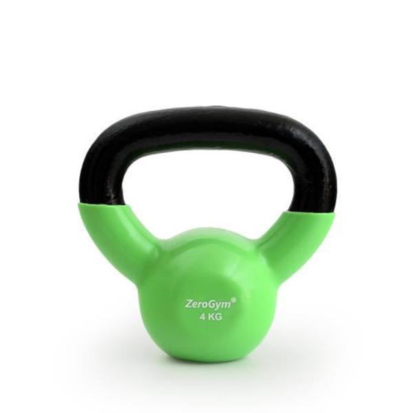 Zerogym Vinil Kaplı İçi Demir Kettlebel, Çaydanlık Dambıl 4 kg Yeşil - Image 1