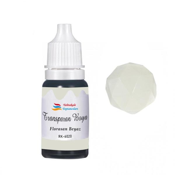 Epoksi Reçine Transparan Boya Pigment Şeffaf Epoksi Boyası 20 ML  Floresan Beyaz - 6020 - Image 1