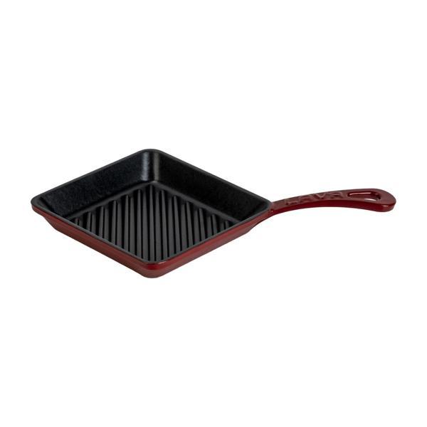 Mini Kare Izgara Tava Döküm Demir Yekpare Saplı Ölçü 16x16cm. - Image 1