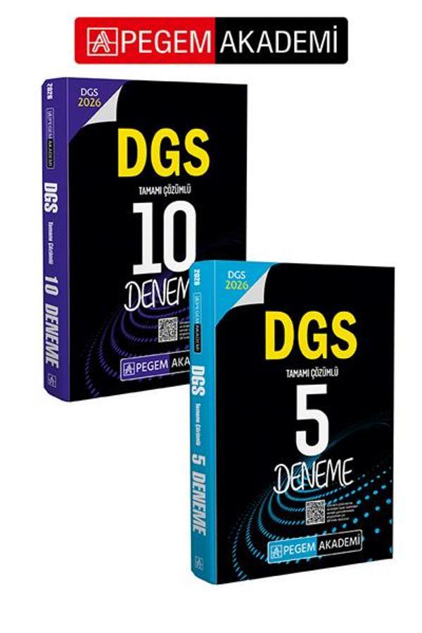 PEGEM AKADEMİ 2026 DGS Tamamı Çözümlü 10 Deneme + 2026 DGS Tamamı Çözümlü 5 Deneme Seti (2.Kitap) - Pegem Akademi Yayıncılık - Image 1