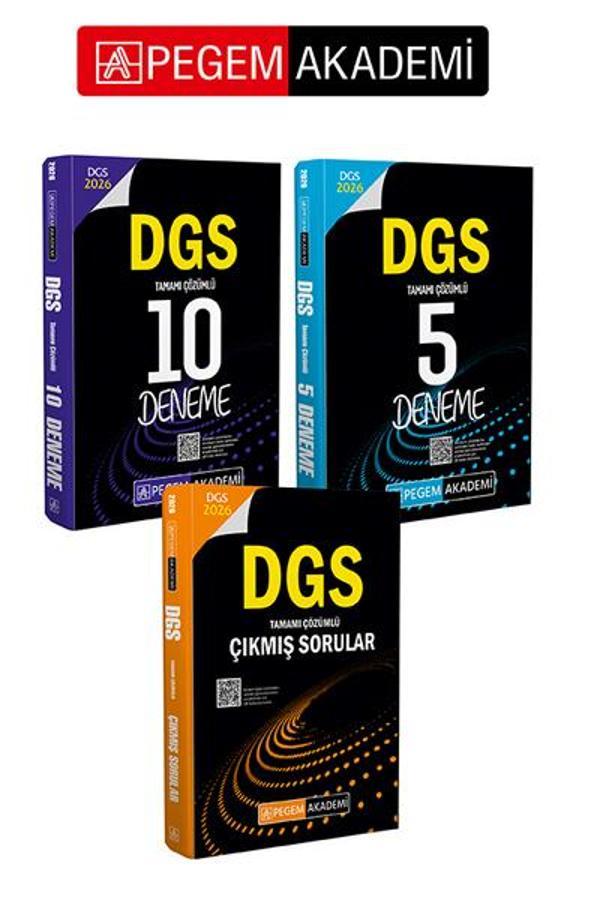 PEGEM AKADEMİ 2026 DGS Tamamı Çözümlü 10 Deneme + 2026 DGS Tamamı Çözümlü 5 Deneme + 2026 DGS Çıkmış - Pegem Akademi Yayıncılık - Image 1