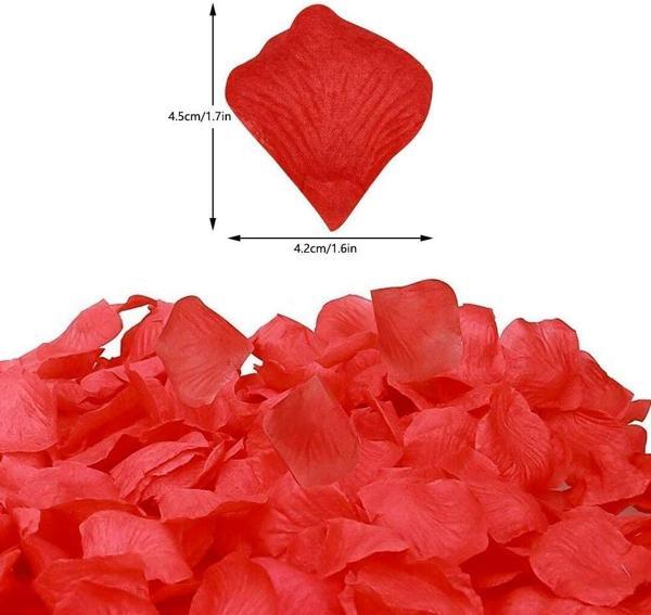 Nessiworld Kırmızı Renk Gül Yaprağı Şekilli Konfeti – 1 Paket 100 Adet - Image 1