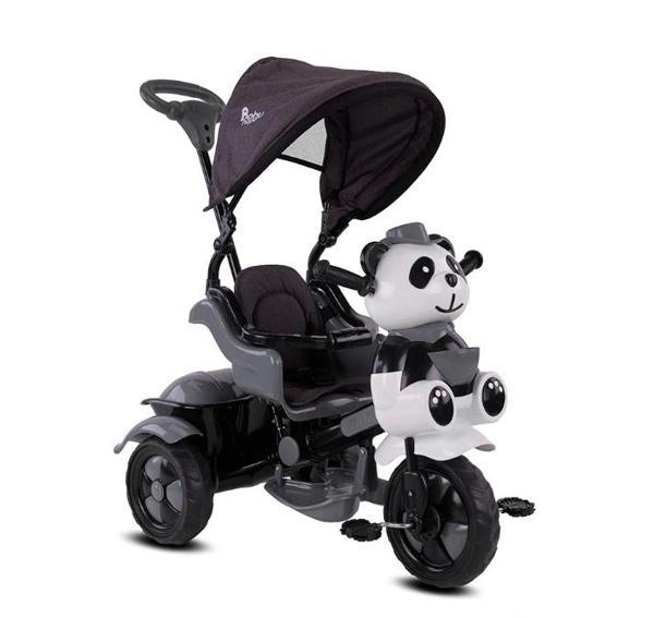 Nessiworld Babyhope 127A Little Panda 3 Tekerli Kontrollü Bisiklet (Pedli) Gri - Image 1