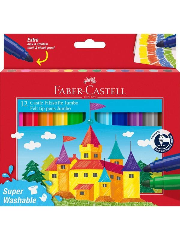 Faber-Castell Keçeli Kalem Jumbo 12 Renk Superwashable 5062154311000 - Image 1