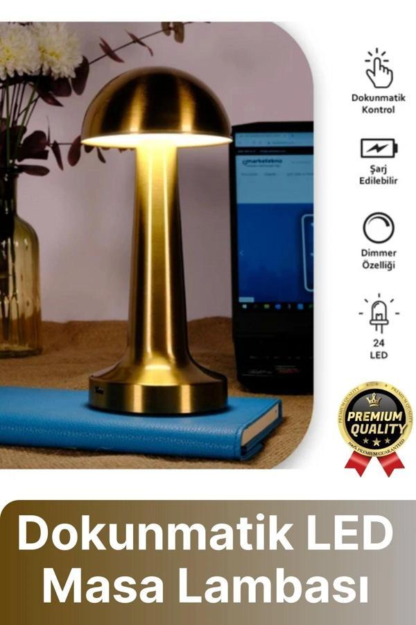 Özel Üretim Dokunmatik Şarjlı Dekoratif 3 Modlu 23 cm x 9 cm Modern Aç/Kapa Butonlu Led Masa Lambası - Image 1