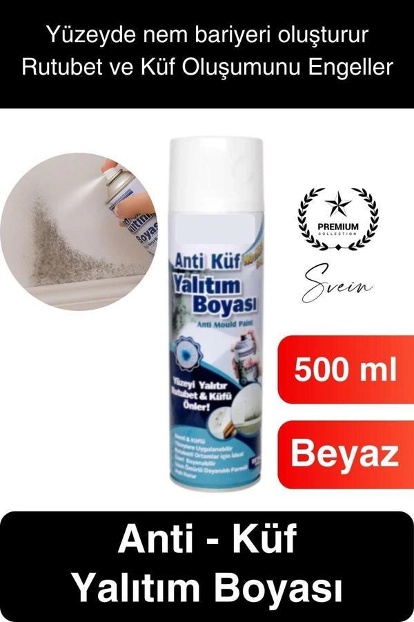 Premium Anti Küf Yalıtım Boyası Sprey Beyaz Rutubet Oluşumunu Engeller Duvar Derleme Önleyici 500 ml - Image 1