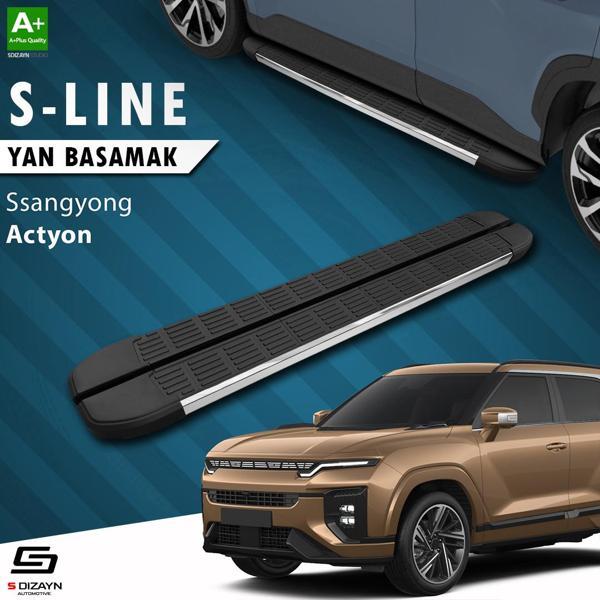 S-Dizayn Ssangyong Actyon S-Line Krom Yan Basamak 183 Cm 2024 Üzeri A+ Kalite - Image 1