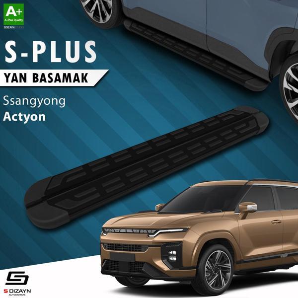 S-Dizayn Ssangyong Actyon S-Plus Siyah Yan Basamak 183 Cm 2024 Üzeri A+ Kalite - Image 1