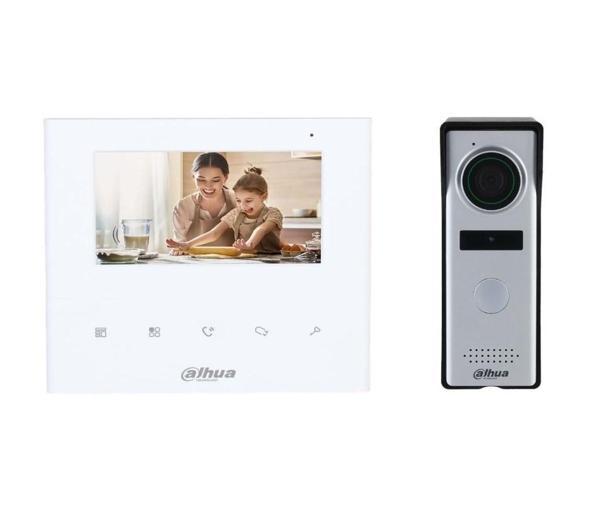 Dahua KTA04 4.3" TFT Ekran 1,3mp Dokunmatik düğmeli Sesli Analog İki Telli İntercom Kiti - Image 1