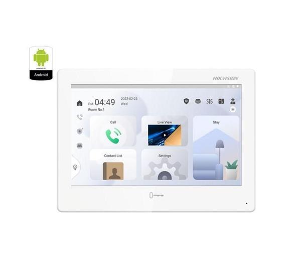 Hikvision DS-KH9510-WTE1(B) 10.1" ANDROİD Wi-Fi Dokunmatik Ekranlı Çok Yönlü Mikrofon Villa Tipi İnterkom İç Ünite - Image 1