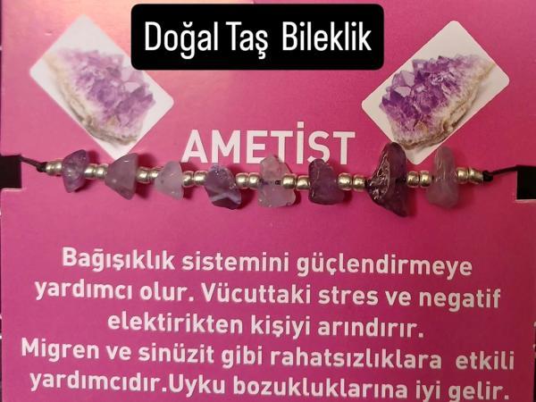 AMETIST DOĞAL TAŞ BİLEKLİK - Image 1