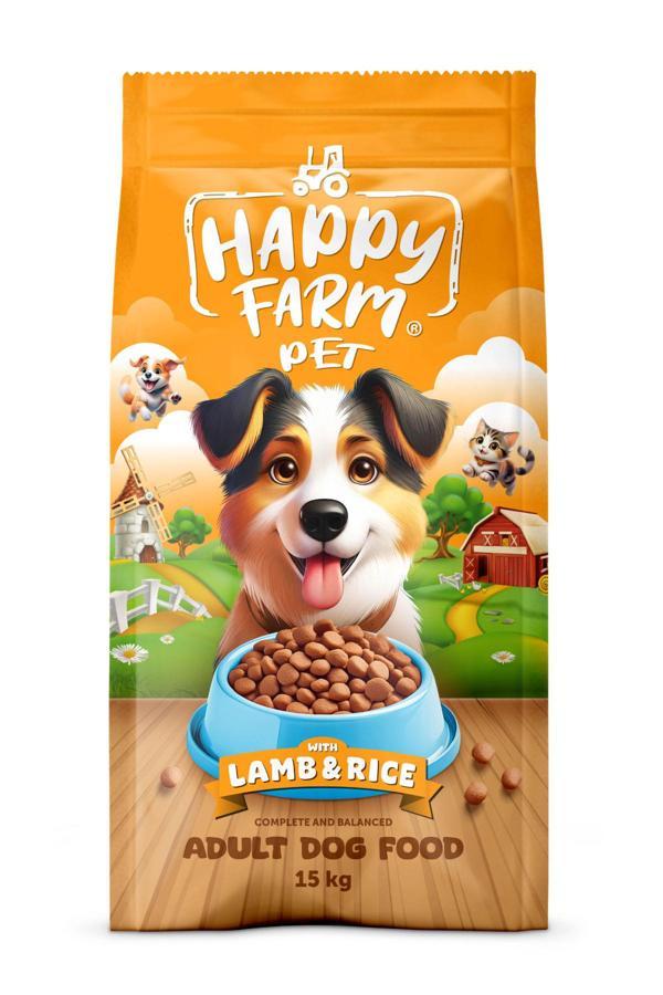 Happy Farm Yetişkin Köpek Maması Kuzu Etli 15 KG - Image 1