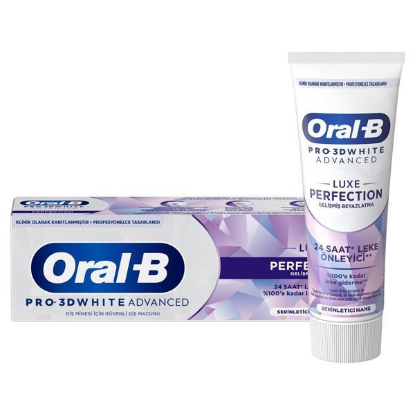 Oral-B Pro 3D White Advanced Luxe Perfection Diş Macunu 75 Ml 2 Adet - Image 1