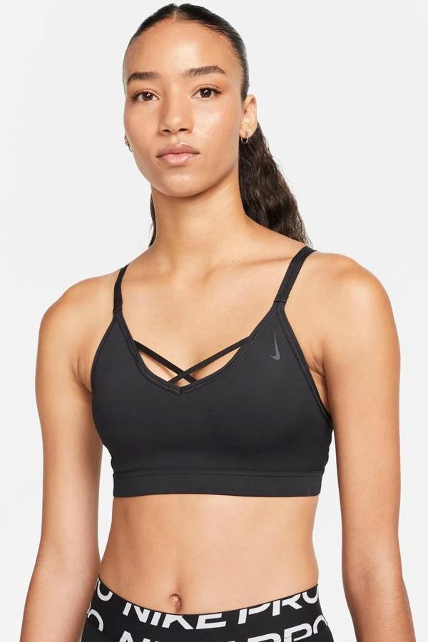 Nike Yoga Dri Fit Indy Strappy Bra Kadın Yoga Sütyen Büstiyer Siyah - Image 1