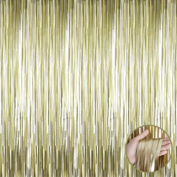 Büro Ev Ofis Etkinik Dekoru için 100X200CM Golden Püsküllü Kapı Perdesi - Image 1