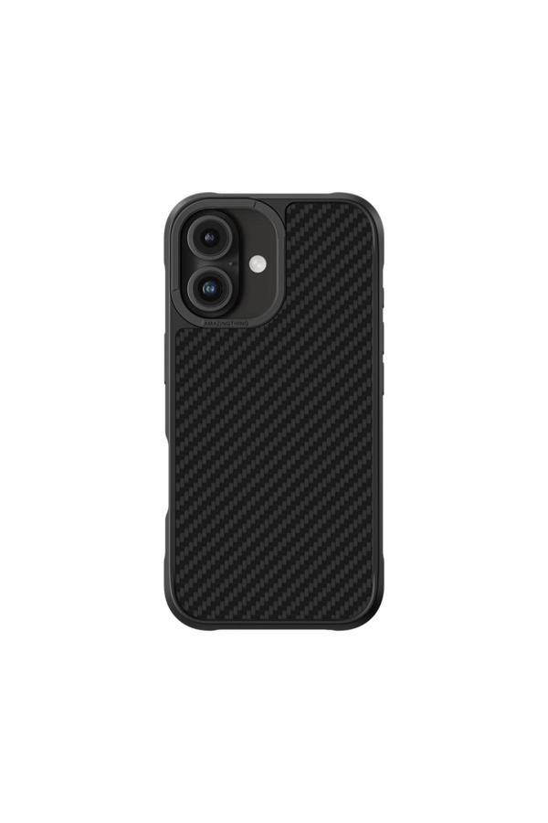 Amazingthing İphone 16 Plus Kılıf Magsafe Özellikli 1500D Aramid Fiber Titan Max Serisi Kapak Siyah - Image 1