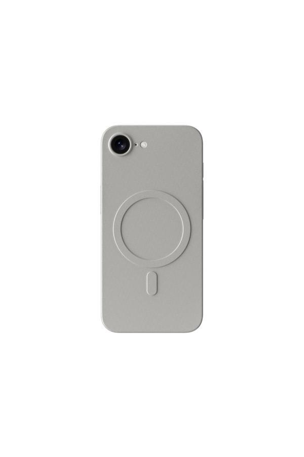 Amazingthing İphone 16E Kılıf M-Safe Şarj Özellikli Amazingthing Minimal Air Serisi Kapak Titanyum - Gri - Image 1
