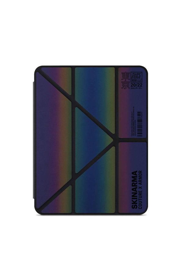 Skinarma İpad 10.2 2021 (9.Nesil) Uyumlu Kılıf Holografik Tasarımlı Standlı Deri Görünümlü - Image 1