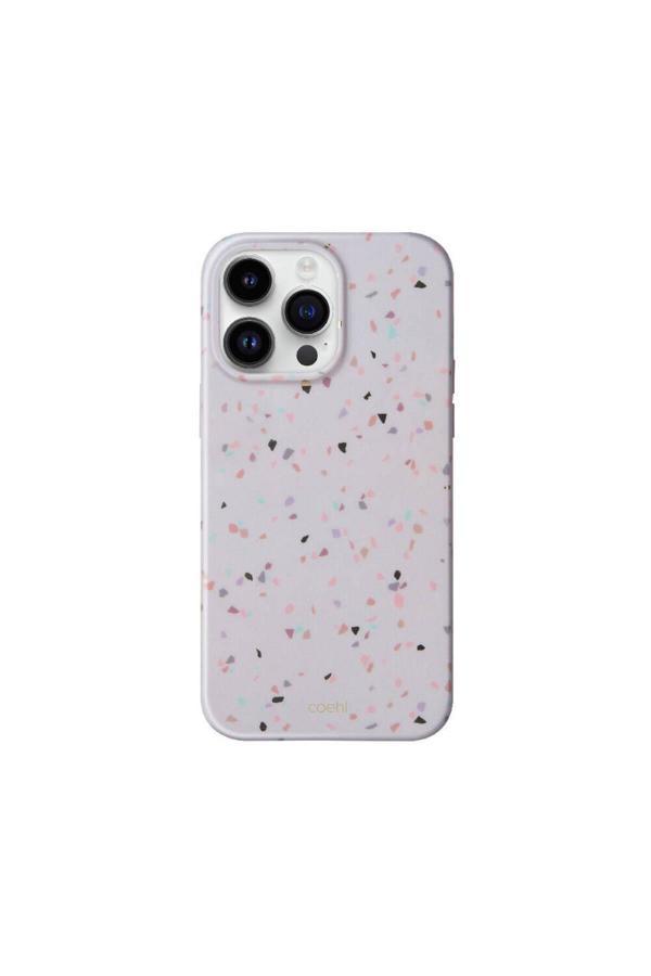 Coehl İphone 14 Pro Max Uyumlu Kılıf Mozaik Desenli Terrazzo Kılıf Gri - Image 1
