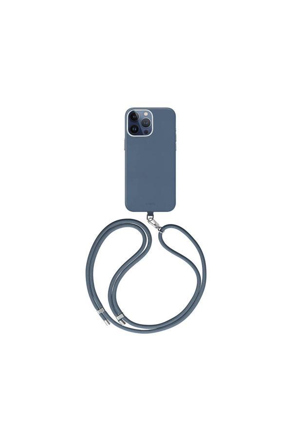 Coehl İphone 15 Pro Max Uyumlu Kılıf Magsafe Şarj Özellik Soft Arka Yüzey Askı Ipli Muse Kılıf Mavi - Image 1
