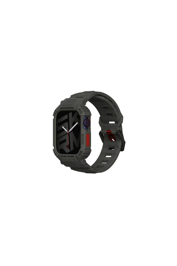 Skinarma Watch 7 45Mm Uyumlu 2İn1 Tpu Kasa Koruyuculu Silikon Kordon Skinarma Mecha Yeşil - Image 1