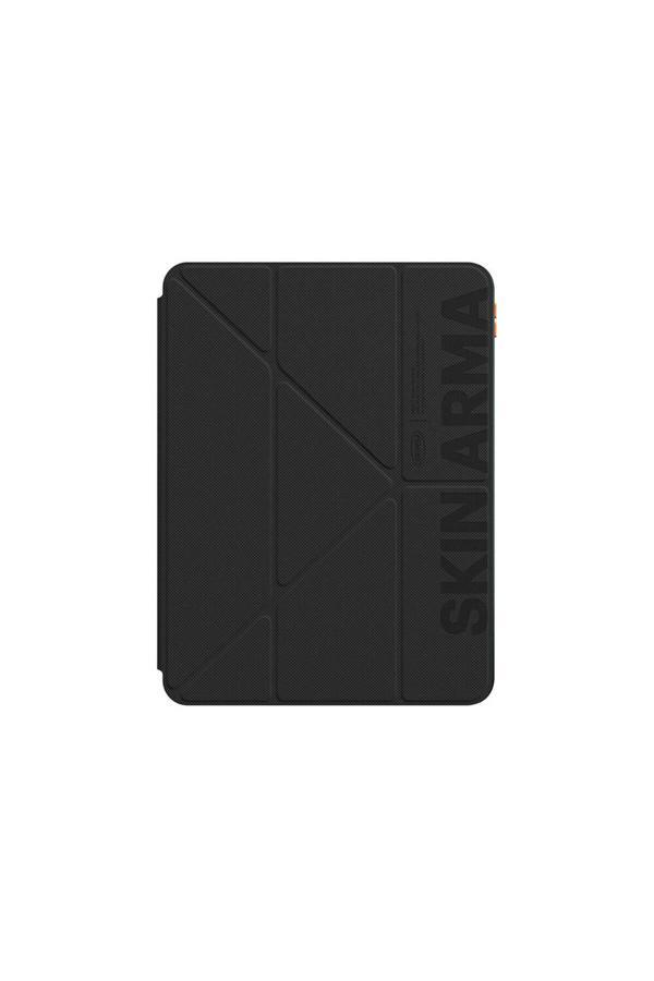 Skinarma İpad Pro 11 2024 Kılıf Skinarma Baskı Tasarım 360 Tam Koruma Arkası Şeffaf Standlı Gamma Kılıf Siyah - Image 1