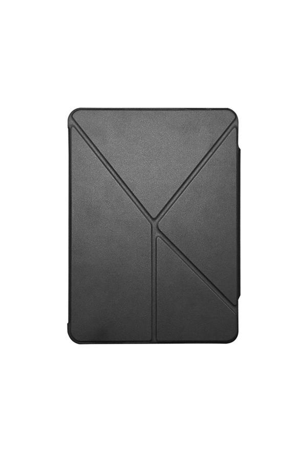 Raptic İpad Pro 13 2024 Kılıf Clear Folio Şeffaf Kapaklı Katlanabilir Standlı Kılıf Siyah - Image 1