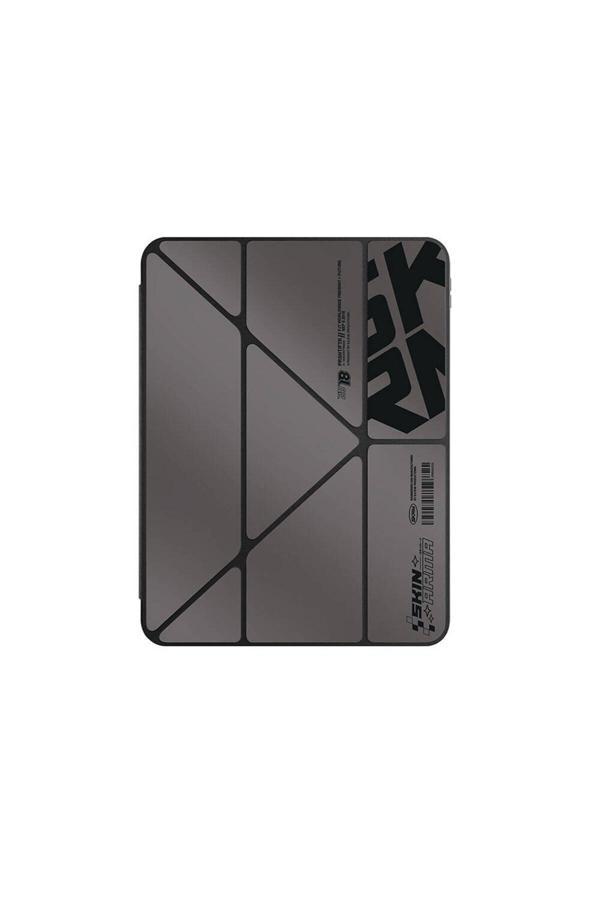 Skinarma İpad Pro 11 2024 Kılıf Holografik Tasarımlı Arkası Şeffaf Magnetik Kira Kobai Kılıf Füme - Image 1