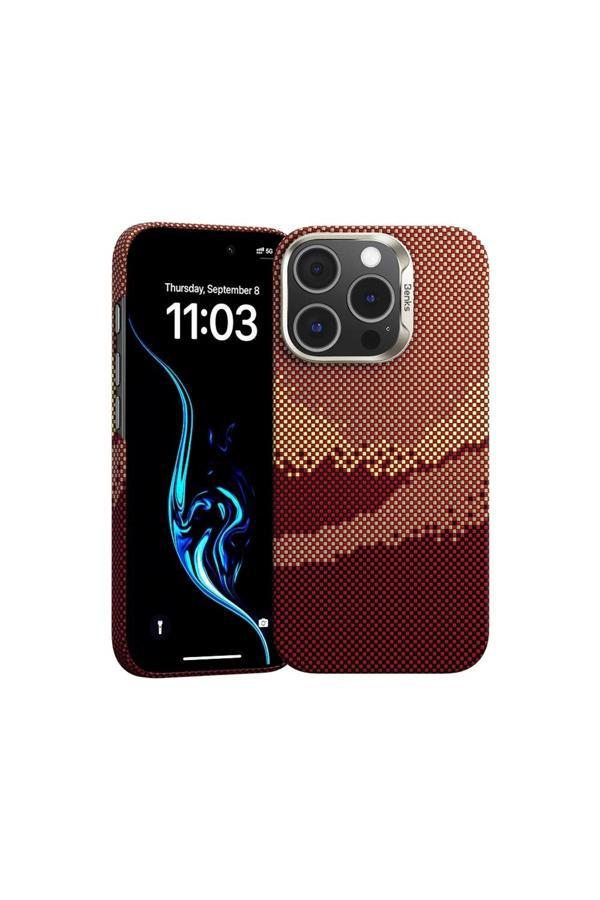 Benks İphone 16 Pro Uyumlu Kılıf Magsafe Şarj Özellikli Goldentide Armorair 600D Kevlar Kapak Gold - Image 1