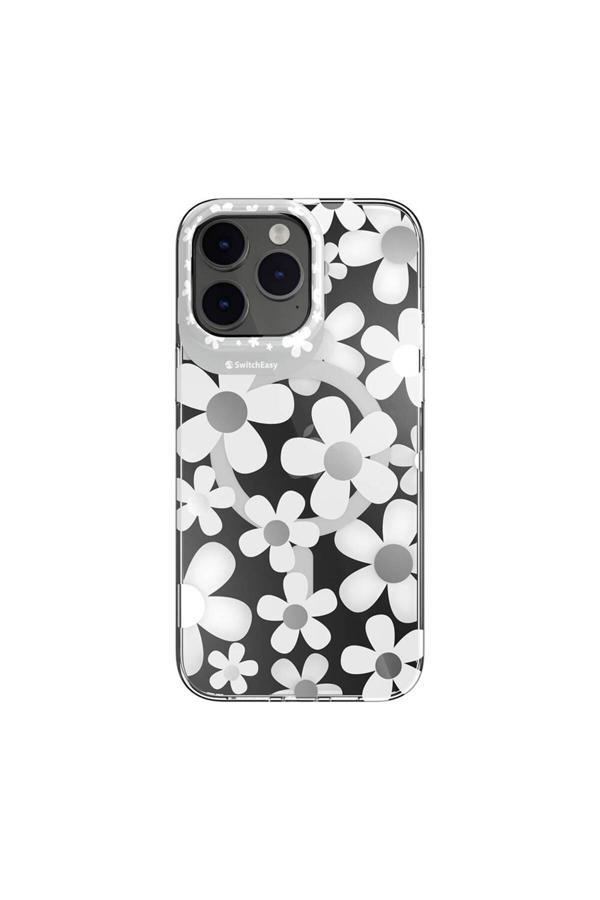 Switcheasy İphone 14 Pro Max Uyumlu Kılıf Magsafe Çift Imd Baskılı Lisanslı Artist-M Fleur Gri - Image 1