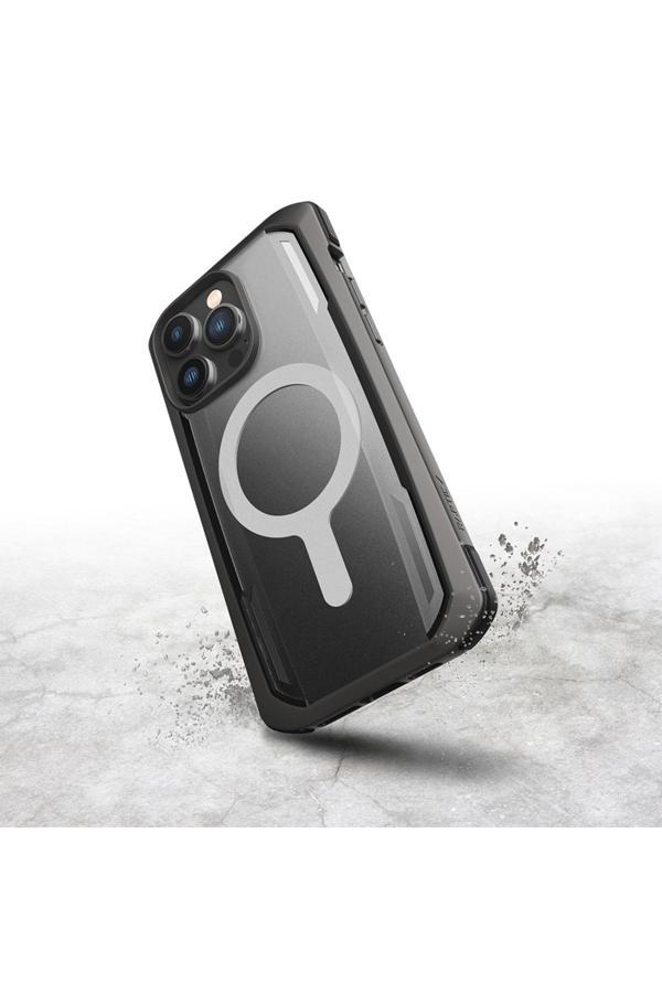 Raptic İphone 14 Pro Max Kılıf Magsafe Uyumlu Secure Serisi Çift Kat Tpu Kenarlı Şeffaf Kapak Siyah - Image 1
