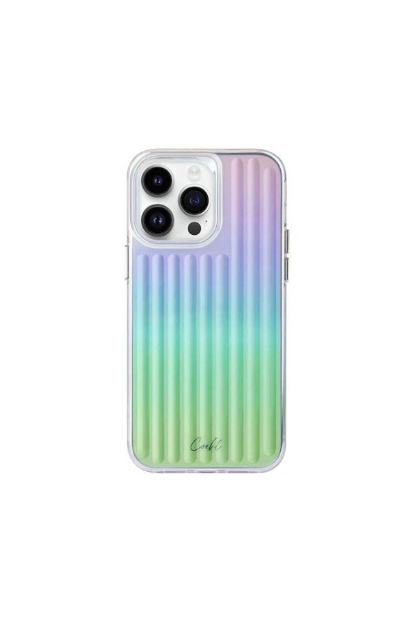 Coehl İphone 14 Pro Uyumlu Kılıf Parlayan Arka Yüzey Linear Kılıf Yeşil - Image 1