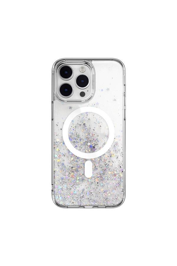 Switcheasy İphone 14 Pro Max Uyumlu Kılıf Magsafe Özellikli Simli Şeffaf Lisanslı Switcheasy Starfield-M Şeffaf - Image 1