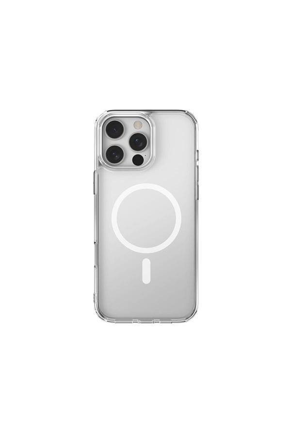 Raptic İphone 16 Pro Kılıf Magsafe Şarj Özellikli Raptic Crystal Magsafe Serisi Şeffaf Kapak Şeffaf - Image 1
